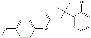 N-(4-Methoxyphenyl)-3-(2-hydroxyphenyl)-3,3-dimethylpropionamide 구조식 이미지