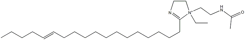 1-[2-(Acetylamino)ethyl]-1-ethyl-2-(13-octadecenyl)-2-imidazoline-1-ium 구조식 이미지