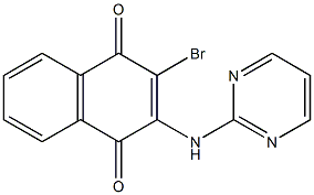 2-Bromo-3-(2-pyrimidinyl)amino-1,4-naphthoquinone Structure