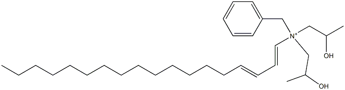 N,N-Bis(2-hydroxypropyl)-N-octadecadienylbenzenemethanaminium 구조식 이미지