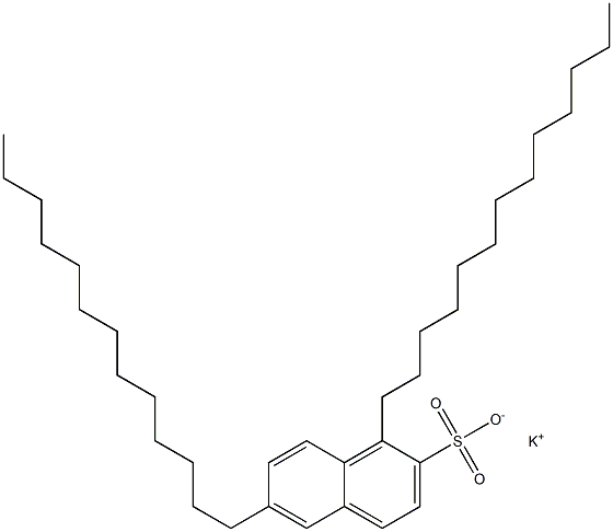 1,6-Ditridecyl-2-naphthalenesulfonic acid potassium salt 구조식 이미지