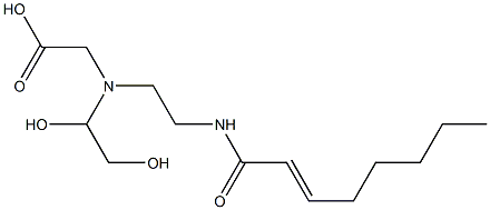 N-(1,2-Dihydroxyethyl)-N-[2-(2-octenoylamino)ethyl]aminoacetic acid Structure