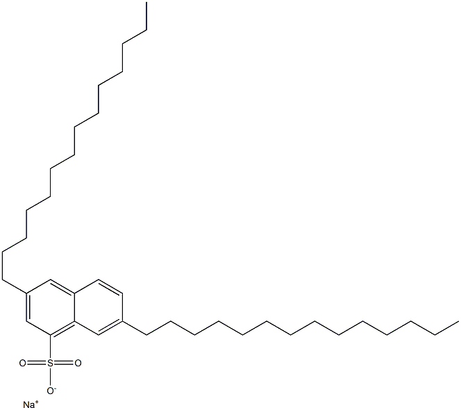 3,7-Ditetradecyl-1-naphthalenesulfonic acid sodium salt Structure