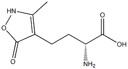 (R)-4-[(3-Methyl-2,5-dihydro-5-oxoisoxazol)-4-yl]-2-aminobutanoic acid 구조식 이미지