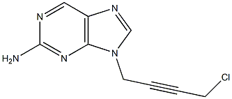 9-(4-Chloro-2-butynyl)-9H-purin-2-amine 구조식 이미지