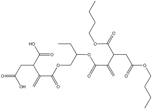 3,3'-[1-Ethylethylenebis(oxycarbonyl)]bis(3-butene-1,2-dicarboxylic acid dibutyl) ester 구조식 이미지