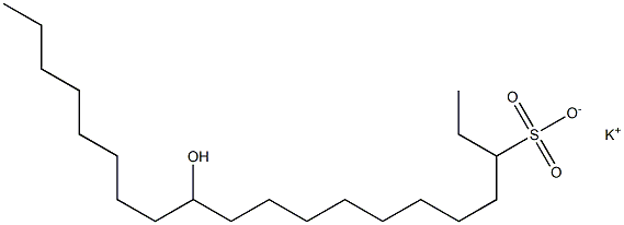 12-Hydroxyicosane-3-sulfonic acid potassium salt Structure