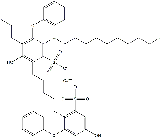 Bis(5-hydroxy-2-undecyl[oxybisbenzene]-3-sulfonic acid)calcium salt Structure