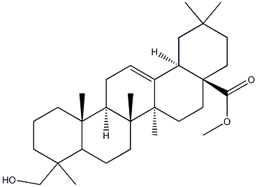 23-Hydroxyolean-12-en-28-oic acid methyl ester Structure