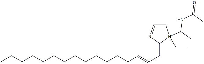 1-[1-(Acetylamino)ethyl]-1-ethyl-2-(2-hexadecenyl)-3-imidazoline-1-ium 구조식 이미지