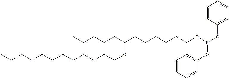 Phosphorous acid 7-(dodecyloxy)dodecyldiphenyl ester Structure