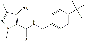 N-(4-tert-Butylbenzyl)-1,3-dimethyl-4-amino-1H-pyrazole-5-carboxamide Structure