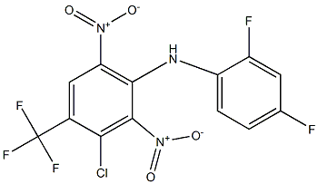 3-Chloro-4-trifluoromethyl-2,6-dinitro-N-[2,4-difluorophenyl]benzenamine 구조식 이미지