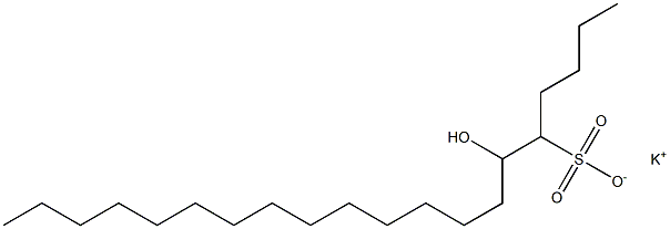 6-Hydroxyicosane-5-sulfonic acid potassium salt Structure