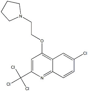 2-Trichloromethyl-4-[2-(1-pyrrolidinyl)ethoxy]-6-chloroquinoline Structure