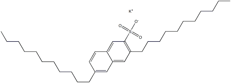 3,6-Diundecyl-2-naphthalenesulfonic acid potassium salt 구조식 이미지