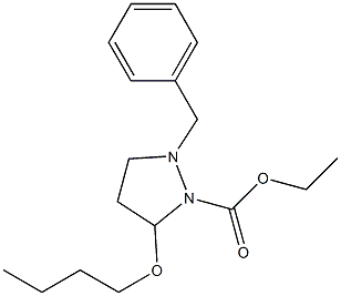 1-Benzyl-3-butoxypyrazolidine-2-carboxylic acid ethyl ester 구조식 이미지