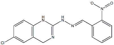 2-Nitrobenzaldehyde [[6-chloro-1,4-dihydroquinazolin]-2-yl]hydrazone 구조식 이미지