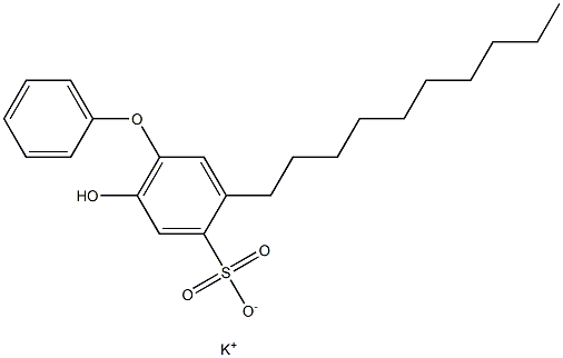 6-Hydroxy-3-decyl[oxybisbenzene]-4-sulfonic acid potassium salt 구조식 이미지