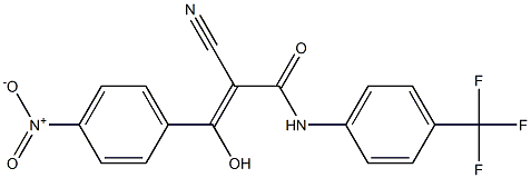 2-Cyano-3-hydroxy-3-[4-nitrophenyl]-N-[4-trifluoromethylphenyl]acrylamide 구조식 이미지