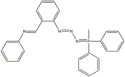 1-[2-(Phenyliminomethyl)phenyl]-3-[methyldiphenylphosphoranylidene]triazene Structure