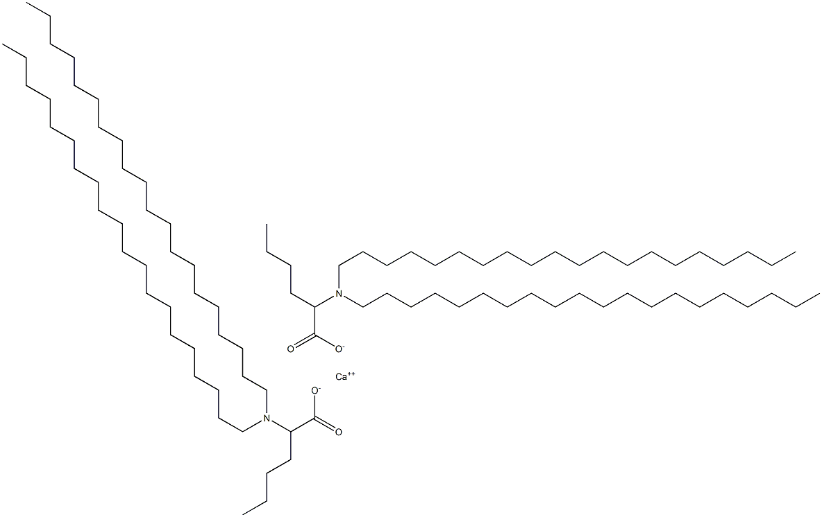 Bis[2-(diicosylamino)hexanoic acid]calcium salt Structure