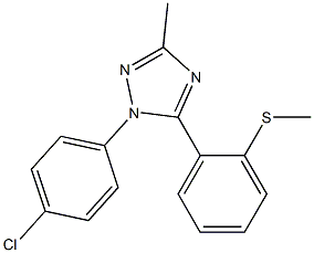 1-(4-Chlorophenyl)-5-(2-methylthiophenyl)-3-methyl-1H-1,2,4-triazole 구조식 이미지