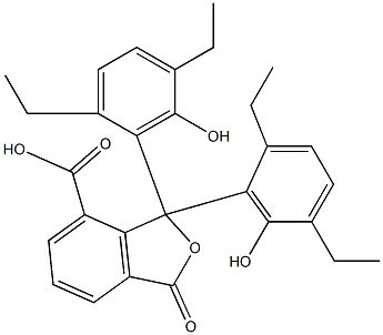 1,1-Bis(2,5-diethyl-6-hydroxyphenyl)-1,3-dihydro-3-oxoisobenzofuran-7-carboxylic acid Structure