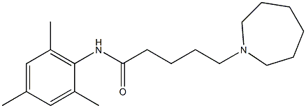 N-(2,4,6-Trimethylphenyl)-5-[(hexahydro-1H-azepin)-1-yl]pentanamide 구조식 이미지