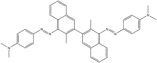 4,4'-Bis(4-dimethylaminophenylazo)-3,3'-dimethyl-2,2'-binaphthalene Structure