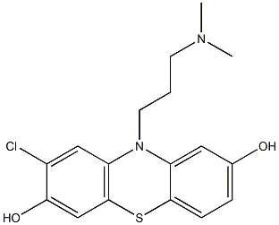 10-[3-(Dimethylamino)propyl]-8-chloro-10H-phenothiazine-2,7-diol Structure