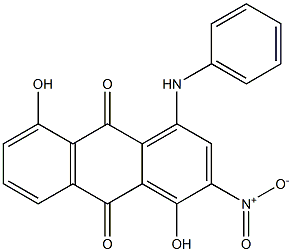 1-Anilino-4,8-dihydroxy-3-nitroanthraquinone Structure