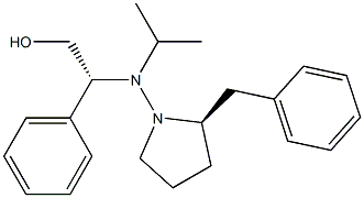 (2R)-2-Benzyl-1-[N-isopropyl-N-[(1R)-2-hydroxy-1-phenylethyl]amino]pyrrolidine Structure