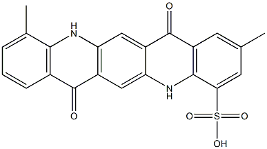 5,7,12,14-Tetrahydro-2,11-dimethyl-7,14-dioxoquino[2,3-b]acridine-4-sulfonic acid 구조식 이미지