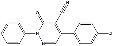 5-(4-Chlorophenyl)-3-oxo-2-phenyl-2,3-dihydropyridazine-4-carbonitrile 구조식 이미지