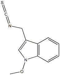 (1-Methoxy-1H-indole-3-yl)methyl isothiocyanate 구조식 이미지