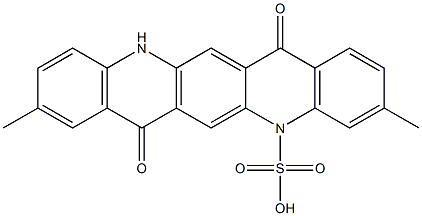 5,7,12,14-Tetrahydro-3,9-dimethyl-7,14-dioxoquino[2,3-b]acridine-5-sulfonic acid Structure