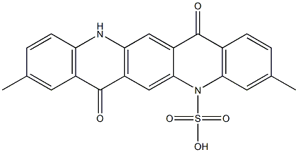 5,7,12,14-Tetrahydro-3,9-dimethyl-7,14-dioxoquino[2,3-b]acridine-5-sulfonic acid 구조식 이미지