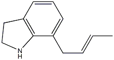 2,3-Dihydro-7-(2-butenyl)-1H-indole 구조식 이미지