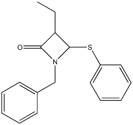 3-Ethyl-4-(phenylthio)-1-benzylazetidin-2-one 구조식 이미지