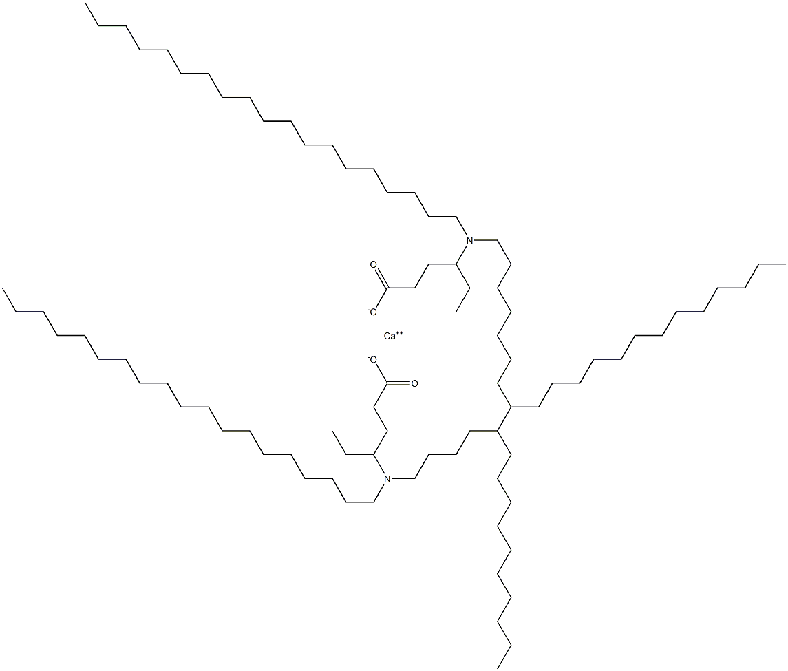 Bis[4-(dinonadecylamino)hexanoic acid]calcium salt Structure