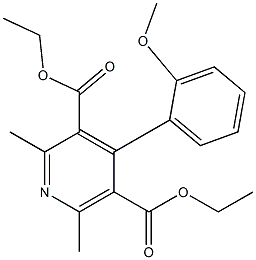 4-(2-Methoxyphenyl)-2,6-dimethylpyridine-3,5-dicarboxylic acid diethyl ester Structure