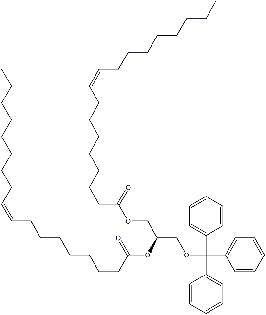 [R,(-)]-1-O,2-O-Dioleoyl-3-O-trityl-D-glycerol Structure
