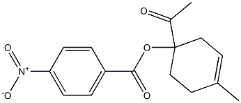 4-Nitrobenzoic acid 1-acetyl-4-methyl-3-cyclohexene-1-yl ester 구조식 이미지