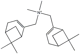 Bis[(6,6-dimethylbicyclo[3.1.1]hept-2-en-2-yl)methyl]dimethylaminium Structure