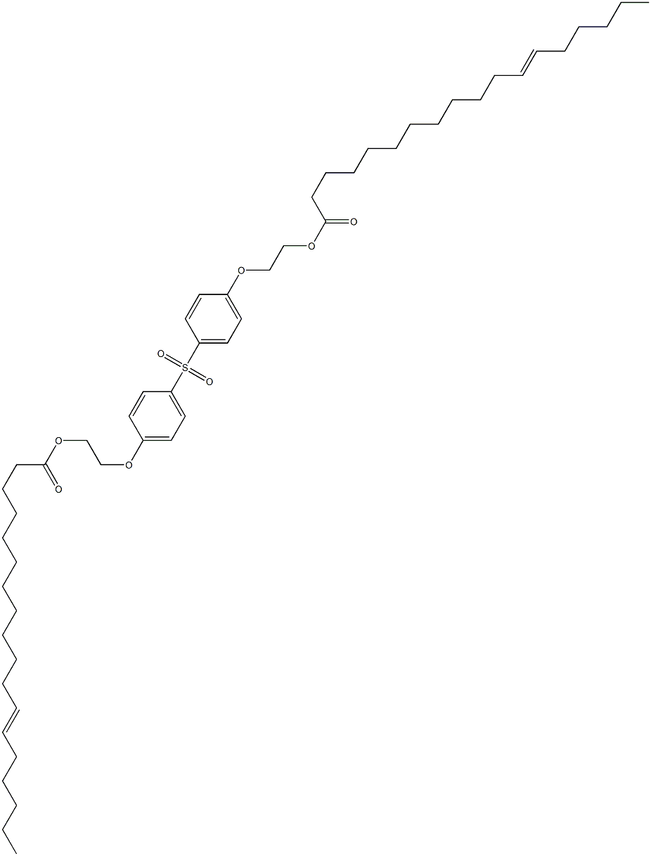 Bis[4-[2-(12-octadecenoyloxy)ethoxy]phenyl] sulfone 구조식 이미지