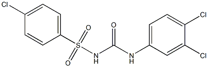 1-(3,4-Dichlorophenyl)-3-(4-chlorophenylsulfonyl)urea Structure