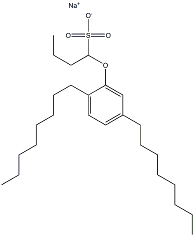 1-(2,5-Dioctylphenoxy)butane-1-sulfonic acid sodium salt Structure