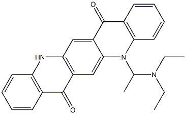 5-[1-(Diethylamino)ethyl]-5,12-dihydroquino[2,3-b]acridine-7,14-dione 구조식 이미지