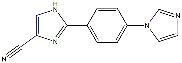 2-[4-(1H-Imidazol-1-yl)phenyl]-1H-imidazole-4-carbonitrile 구조식 이미지